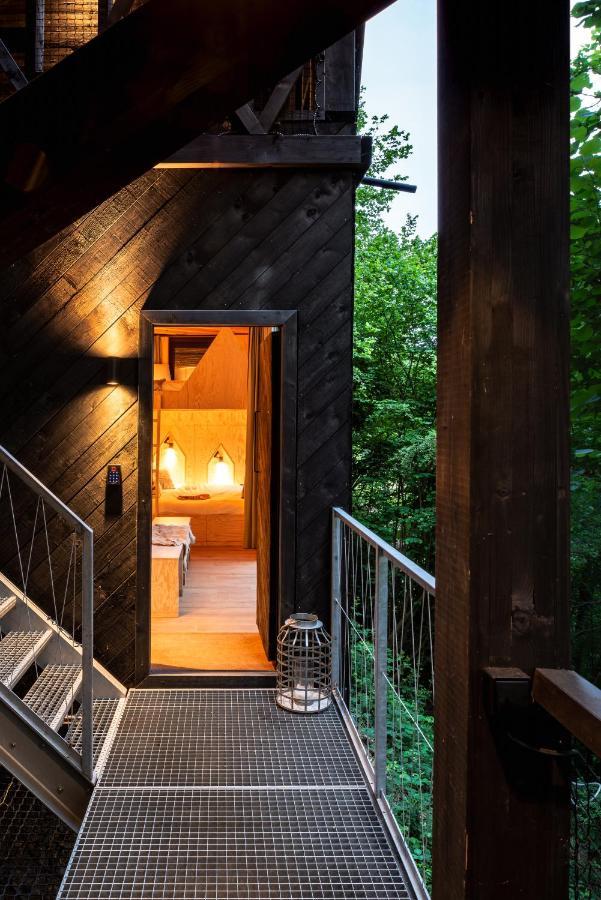 Hutstuf - The Fox & Private Outdoor Spa La-Roche-en-Ardenne Extérieur photo